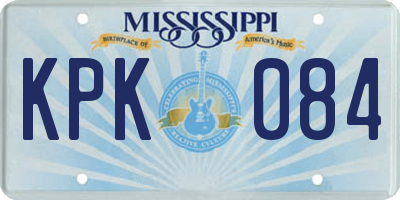 MS license plate KPK084