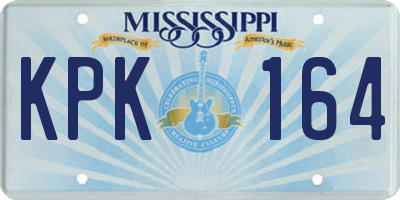 MS license plate KPK164