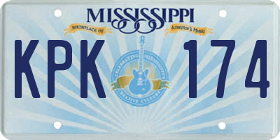 MS license plate KPK174