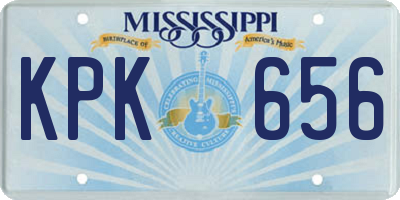 MS license plate KPK656