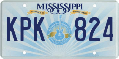 MS license plate KPK824