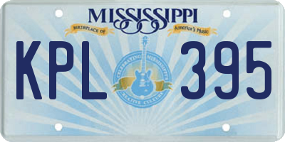 MS license plate KPL395