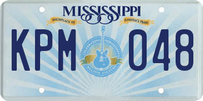 MS license plate KPM048