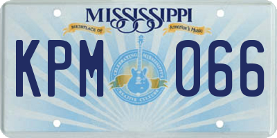 MS license plate KPM066