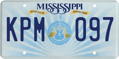MS license plate KPM097
