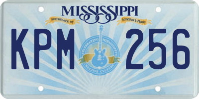 MS license plate KPM256