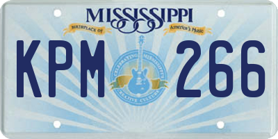 MS license plate KPM266