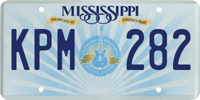 MS license plate KPM282