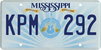 MS license plate KPM292
