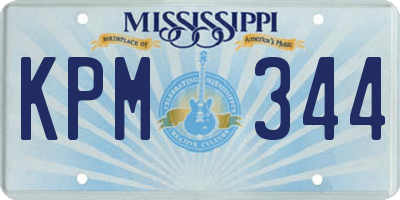 MS license plate KPM344