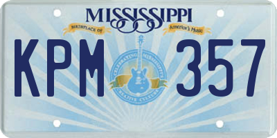 MS license plate KPM357
