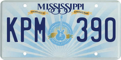 MS license plate KPM390