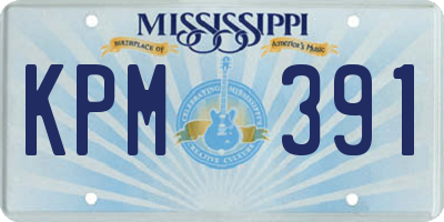 MS license plate KPM391