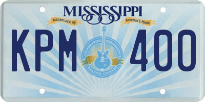 MS license plate KPM400