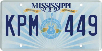 MS license plate KPM449