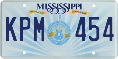 MS license plate KPM454
