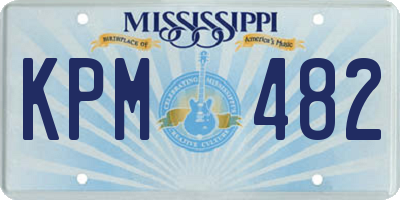 MS license plate KPM482