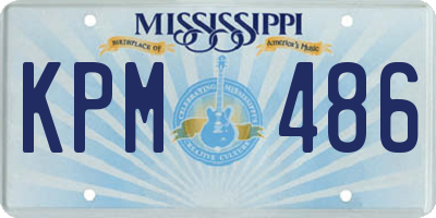 MS license plate KPM486