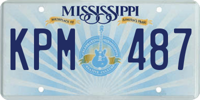 MS license plate KPM487