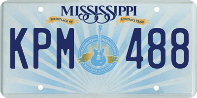 MS license plate KPM488