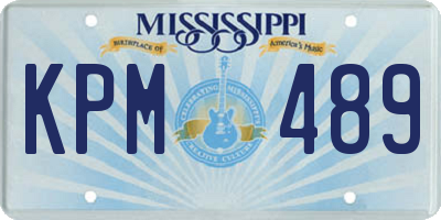 MS license plate KPM489