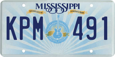 MS license plate KPM491