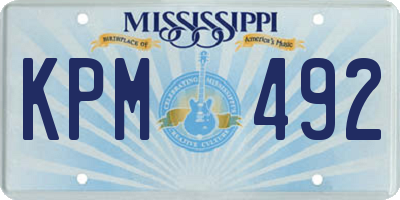 MS license plate KPM492