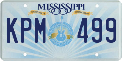 MS license plate KPM499