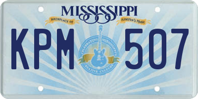 MS license plate KPM507