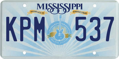MS license plate KPM537