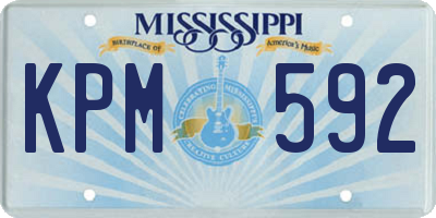 MS license plate KPM592