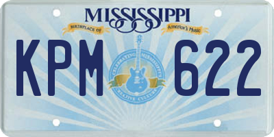 MS license plate KPM622