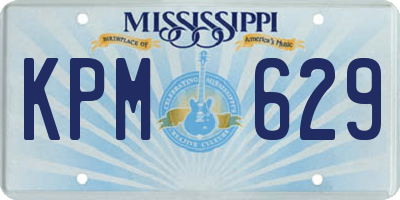 MS license plate KPM629