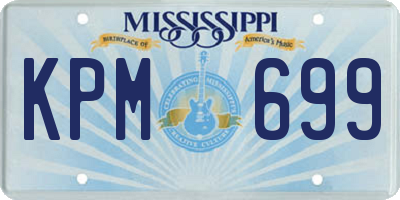 MS license plate KPM699