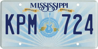 MS license plate KPM724
