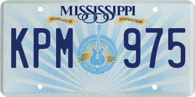MS license plate KPM975