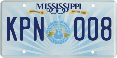 MS license plate KPN008