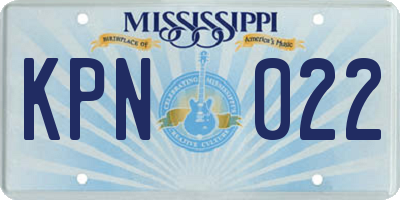 MS license plate KPN022