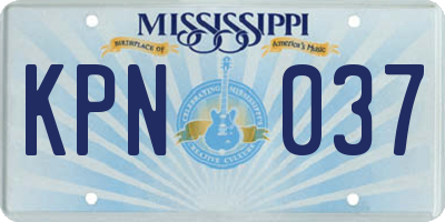 MS license plate KPN037