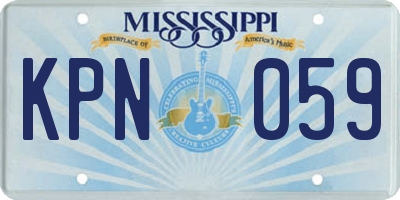 MS license plate KPN059
