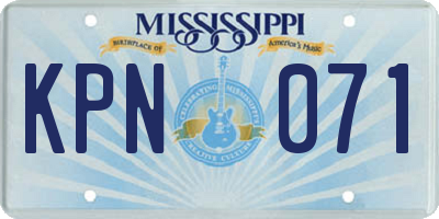 MS license plate KPN071