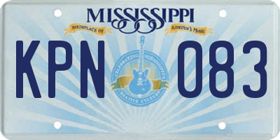 MS license plate KPN083