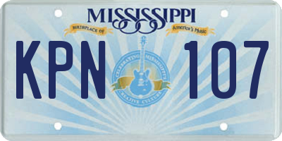MS license plate KPN107