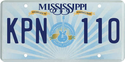 MS license plate KPN110