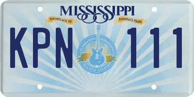 MS license plate KPN111