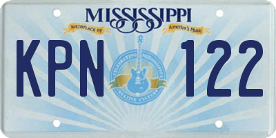 MS license plate KPN122