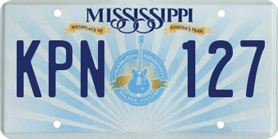 MS license plate KPN127