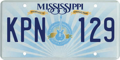 MS license plate KPN129