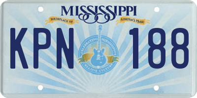 MS license plate KPN188