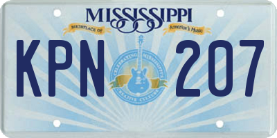 MS license plate KPN207